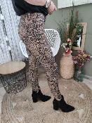 Pantalon slim imprimé léopard 