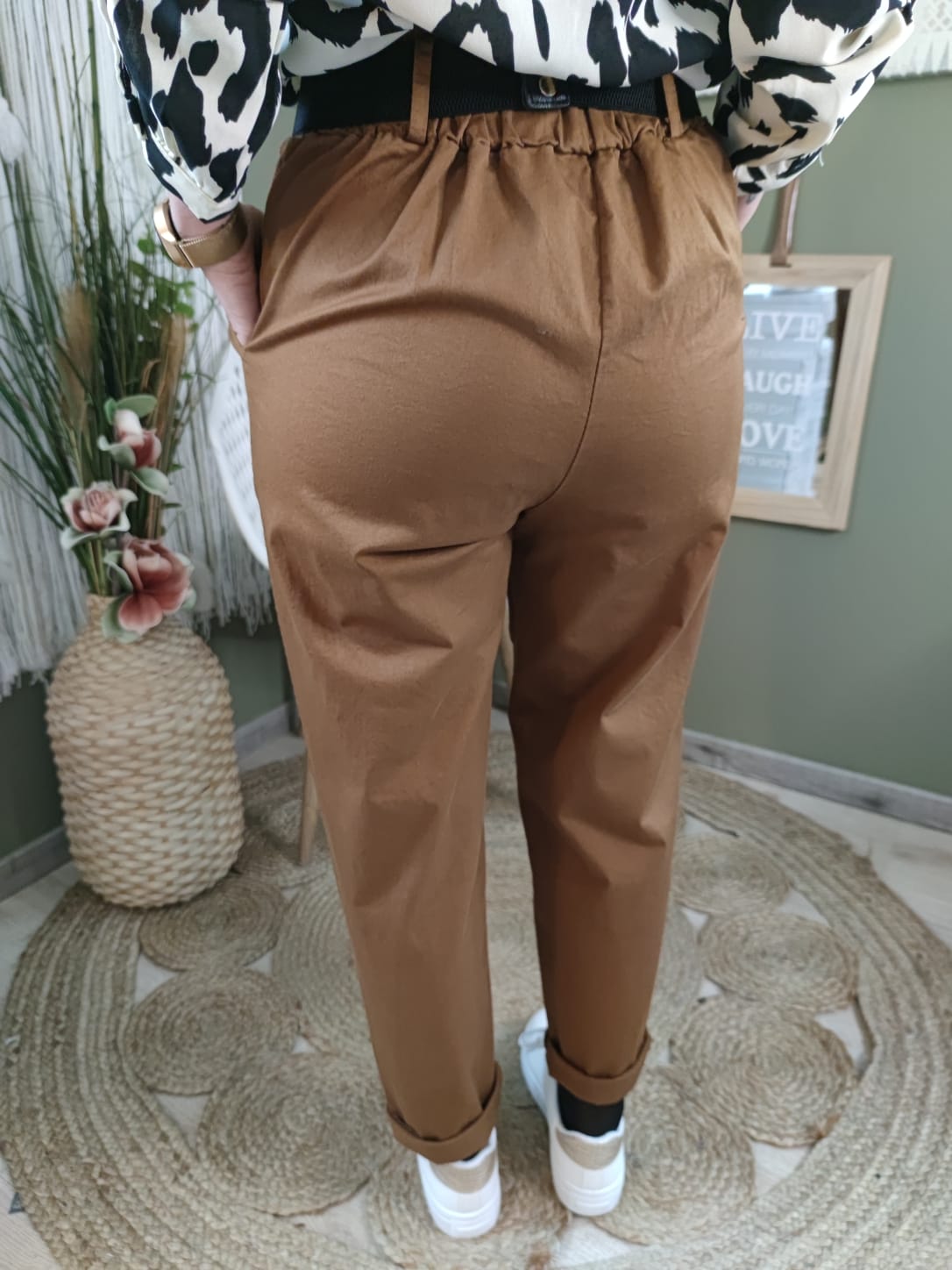 Pantalon paperbag camel (Taille Unique)