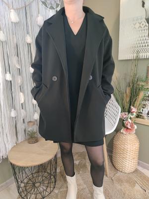 Manteau oversize : noir