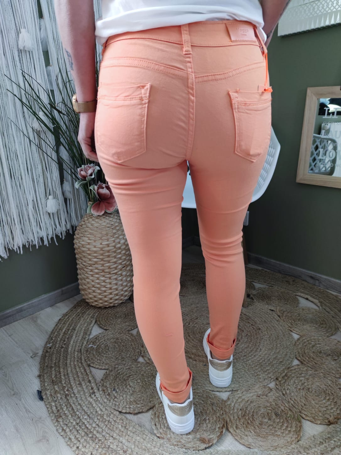 Pantalon 7/8ème VOGGO - orange : 36 au 44