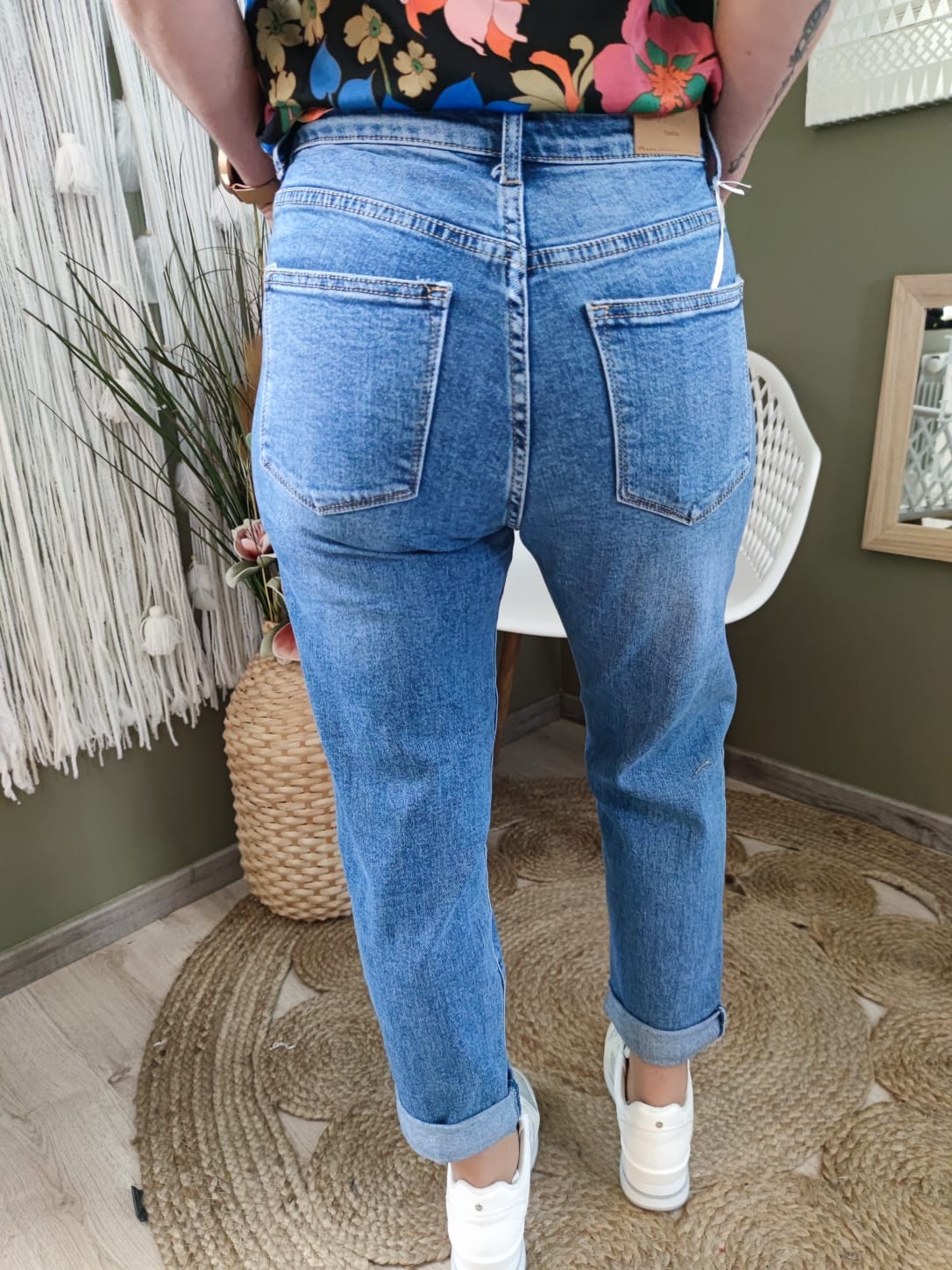Jeans coupe MOM - bleu : 36 au 44 