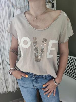  T-shirt "LOVE" - beige