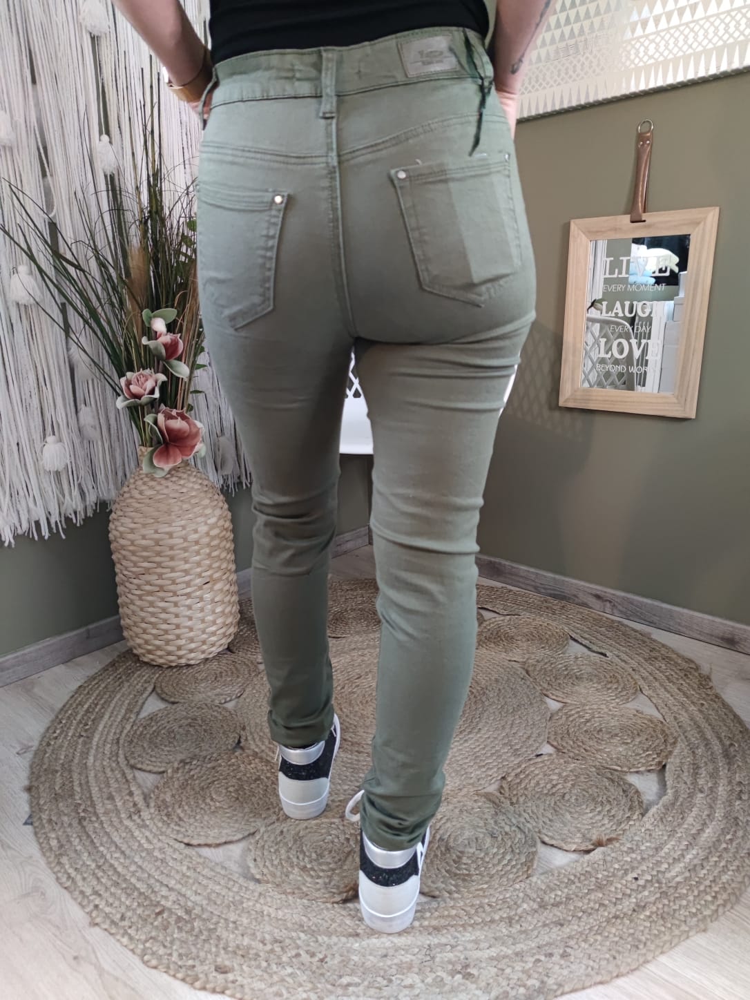 Pantalon "confort" VOGGO - vert kaki : 36 au 44 