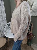 Pull oversize "étoile" - taupe